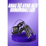 MCM Group Araç Içi Ayak Altı 12'li Şerit LED Işık Uzaktan Kumandalı Rgb Işıklı Ses ve Müziğe Duyarlı