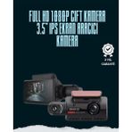 MCM Group Gece Görüşlü 1080P Çift Lens Dashcam – Park Modu ve Gelişmiş Hareket Sensörü