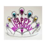 MCM Group Gümüş Renk Happy Birthday Yazılı Doğum Günü Tacı