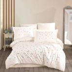 MCM Group Hobby Çift Kişilik Poplin Premium Nakışlı Nevresim Spring Krem