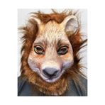 MCM Group Kahverengi Saçlı Kurt Maskesi Mega Peluş 17 No