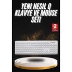 MCM Group Klavye Mouse Seti Sessiz Kablosuz Türkçe Tv Pc Uyumlu
