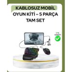 MCM Group Mobil Pubg Oyuncuları Için 5in1 Klavye Mouse Oyun Seti – Bt5.3 Destekli