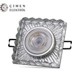 MCM Group Noas YL65 1737 Selen LED Çerçeveli 4000K Kare Kristal Cam Spot Kasa - Priz ve Anahtar Için Uyumlu Çerçeve