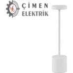 MCM Group Noas YL86 1238 Midilli Şarjlı Beyaz Masa Lambası 3 Renk