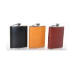 MCM Group Paslanmaz Çelik Tekli 8 Oz Derili Matara