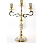 MCM Group Pirinç Sedefli 3'lü Şamdan 18912 - Lisinya