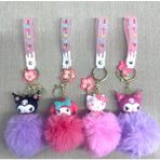MCM Group Ponponlu Kuromi ve Hello Kitty Karışık Anahtarlık