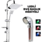 MCM Group Rain Duş Robotu Tepe Duş Seti Duş Başlığı Sistemi Ledli Duş Başlık Hediyeli ( Lisinya )
