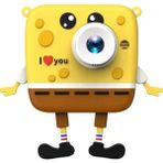 MCM Group Sünger Bob Tasarımlı Yeni Nesil Çocuk Dijital Mini Fotoğraf Makinesi Çift Kamera ( Lisinya )