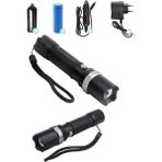 MCM Group Swat Profesyonel Şarjlı El Feneri Ledli+Flashlight+Zoom Özellikli 6 Parça Full Set ( Lisinya )