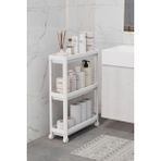 MCM Group Tekerlekli 3 Katlı Çok Amaçlı Raf Ünitesi - Banyo Mutfak Düzenleyici Organizer Raf