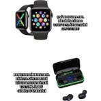 MCM Group Ucuz ve Kaliteli Kulaklıklı Saat Seti Bluetooth Bağlantılı Akıllı Saat ve Kulaklık