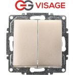 MCM Group Visage Ambiance Metalik Bej Komütatör Anahtar Çerçevesiz - Priz ve Anahtar Için Uyumlu Çerçeve