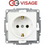 MCM Group Visage Beyaz Topraklı Priz Çerçevesiz - Priz ve Anahtar Için Uyumlu Çerçeve