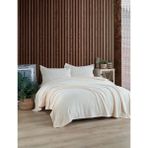 MCN Tekstil Peluş Welsoft Battaniye - Yatak ve Koltuk Örtüsü - 160 x 225 cm - Krem