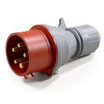 McPower CEE fiş IP44 | 415 V, 16 A güçlü akım fişi | 5 kutuplu arazi bağlantısı, karavan, tekne, dış mekan, kamp, karavan, sanayi, el işi için
