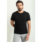 MCR Çizgi Desenli Siyah Renk Slim Fit Bisiklet Yaka Erkek T-Shirt - XL