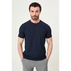 Mcr Çizgili Slim Fit Bisiklet Yaka Erkek T-Shirt Lacivert - 36878.26Y
