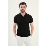 Mcr Çizgili Slim Fit Polo Yaka Erkek T-Shirt Siyah - 36850.25Y