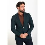 MCR Çizgili Zümrüt Slim Fit Mono Yaka Erkek Ceket - 52