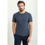 MCR Desenli Lacivert Renk Slim Fit Bisiklet Yaka Erkek T-Shirt - XL