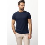 MCR Desenli Lacivert Slim Fit Bisiklet Yaka Basic Erkek T-Shirt - 2XL