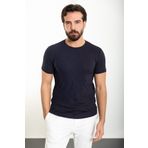 Mcr Desenli Lacivert Slim Fit Bisiklet Yaka Erkek T-shirt