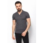 Mcr Desenli Siyah Renk Slim Fit Apaç Yaka Erkek T-shirt