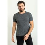 MCR Desenli Siyah Renk Slim Fit Bisiklet Yaka Erkek T-Shirt - XL