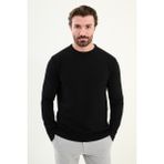 MCR Desenli Siyah Slim Fit Bisiklet Yaka Erkek Triko Kazak