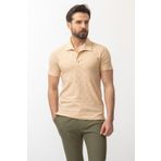 Mcr Desenli Slim Fit Apac Yaka Erkek T-shirt Bej - 36697.22y