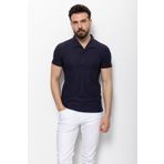 Mcr Desenli Slim Fit Apac Yaka Erkek T-shirt Lacivert - 36697.22y
