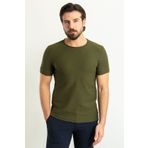 Mcr Desenli Slim Fit Bisiklet Yaka Erkek T-shirt Haki - 36785.23y
