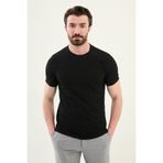 Mcr Desenli Slim Fit Bisiklet Yaka Erkek T-Shirt Siyah - 36862.25Y