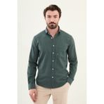 MCR Desenli Slim Fit Cep Detaylı Uzun Kollu Erkek Gömlek - Haki