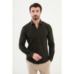 Mcr Desenli Slim Fit Erkek Gömlek Haki - 27001.24K
