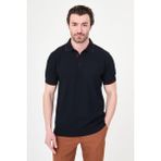 MCR Desenli Slim Fit Polo Yaka Düğmeli Erkek Triko T-Shirt - Lacivert - Kiremit - XL
