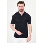MCR Desenli Slim Fit Polo Yaka Erkek Triko T-Shirt - Lacivert