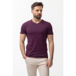 MCR Desenli Slim Fit V Yaka Basic Erkek T-Shirt - Mor - 2XL