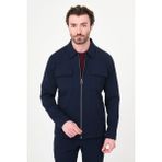 MCR Dokulu Slim Fit Gömlek Yaka Mevsimlik Erkek Mont - Lacivert - 56