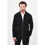 MCR Dokulu Slim Fit Gömlek Yaka Mevsimlik Erkek Mont - Siyah - 50
