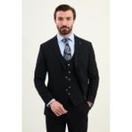 MCR Dokulu Slim Fit Mono Yaka Erkek Takım Elbise - Lacivert - 6 Drop - 52