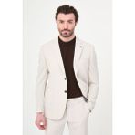 MCR Dokulu Slim Fit Mono Yaka Torba Cep Erkek Ceket - 48 - Taş