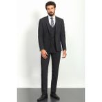 MCR Duz Antrasit Rengi Slim Fit Klasik Erkek Takım Elbise - 50 - 6 Drop