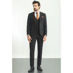 MCR Düz Antrasit Rengi Slim Fit Mono Yaka Yün Erkek Takım Elbise - 50 - 6 Drop