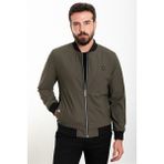 MCR Düz Haki Slim Fit Hakim Yaka Erkek Mont - 58