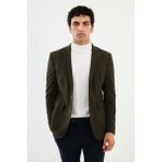 MCR Düz Haki Slim Fit Torba Cep Mono Yaka Punto Dikiş Erkek Ceket - 56