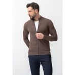 MCR Duz Kahverengi Slim Fit Yarım Balıkcı Yaka Erkek Hırka - 2XL