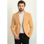 MCR Düz Kamel Rengi Slim Fit Mono Yaka Torba Cep Erkek Ceket - 54